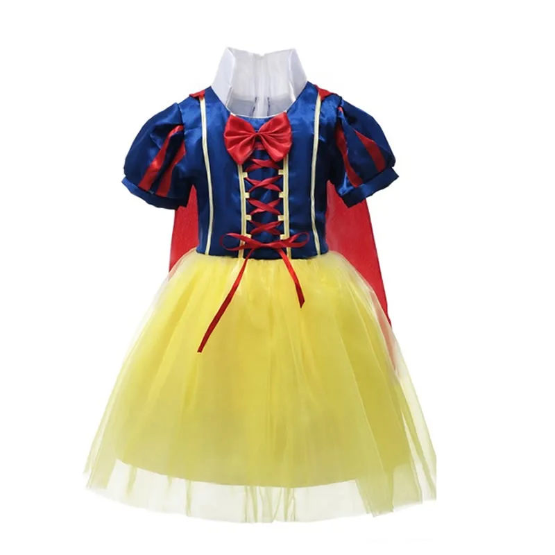 Платье принцессы Белоснежки для девочек; вечерние костюмы на Хэллоуин для малышей; детские сказочные костюмы с героями мультфильмов; маскарадный костюм; осеннее бальное платье для малышей