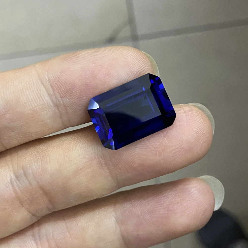 Meisidian 13X18mm 5A Quality 20 Carat Lab Corundum Royal Blue Sapphire Loose Gemstone