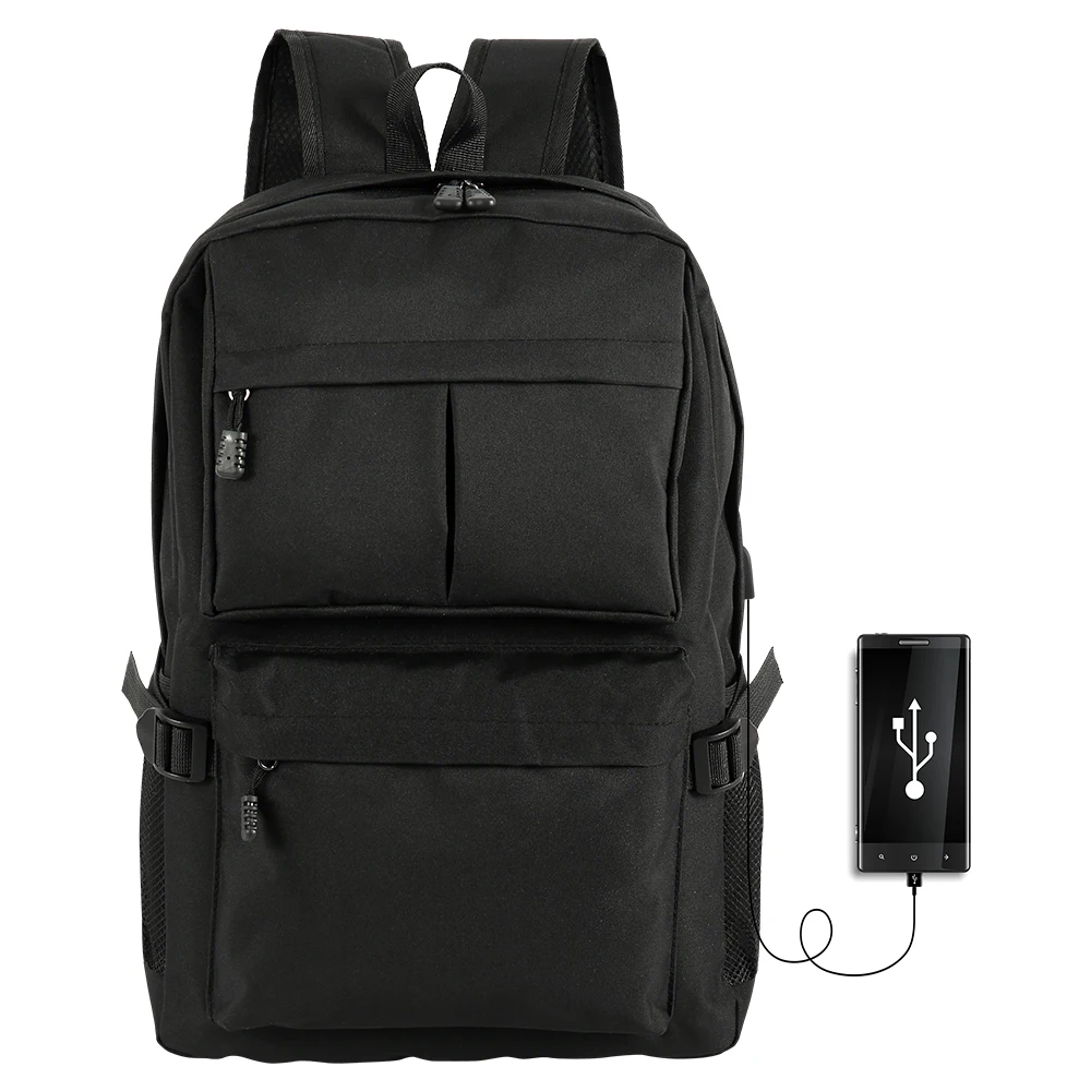 

Fashion Men Backpack Bag Male Polyester Laptop Backpack USB Charging Large Capacity Computer Bags Waterproof School Bags Mochila