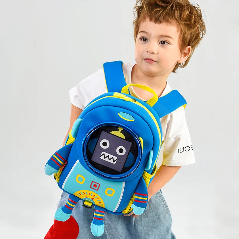 3D космический робот для мальчиков школьные сумки модные детские школьные рюкзаки Детские Девочки Мешок для книг школьный рюкзак подарок
