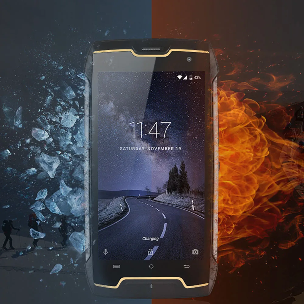 Cubot KingKong Rugged Smartphone IP68 Waterproof 4400mAh Big Battery Compass+GPS 3G Dual-SIM Android 7.0 2GB RAM 16GB ROM MT6580