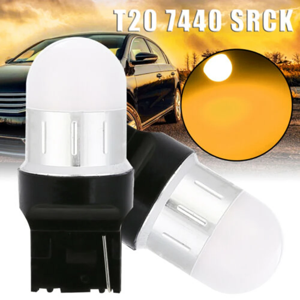 

2pcs Auto Car LED Turn Signal Light T20/7443/W21/5W SRCK 9SMD LED Backup Reverse Turn Signal Light Bulb White Red Amber