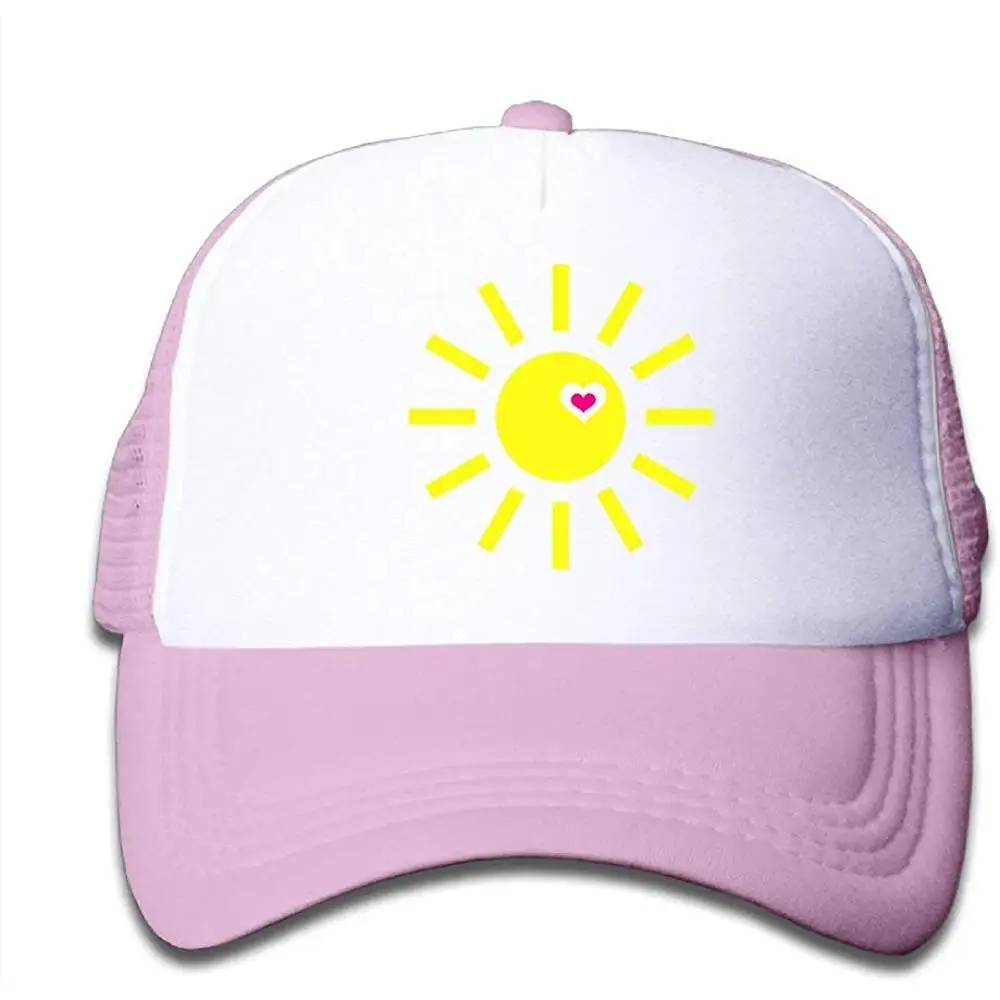 Сетчатая бейсболка Snapback Головные уборы золотое солнце красное сердце мальчик-девочка, розовый, один размер