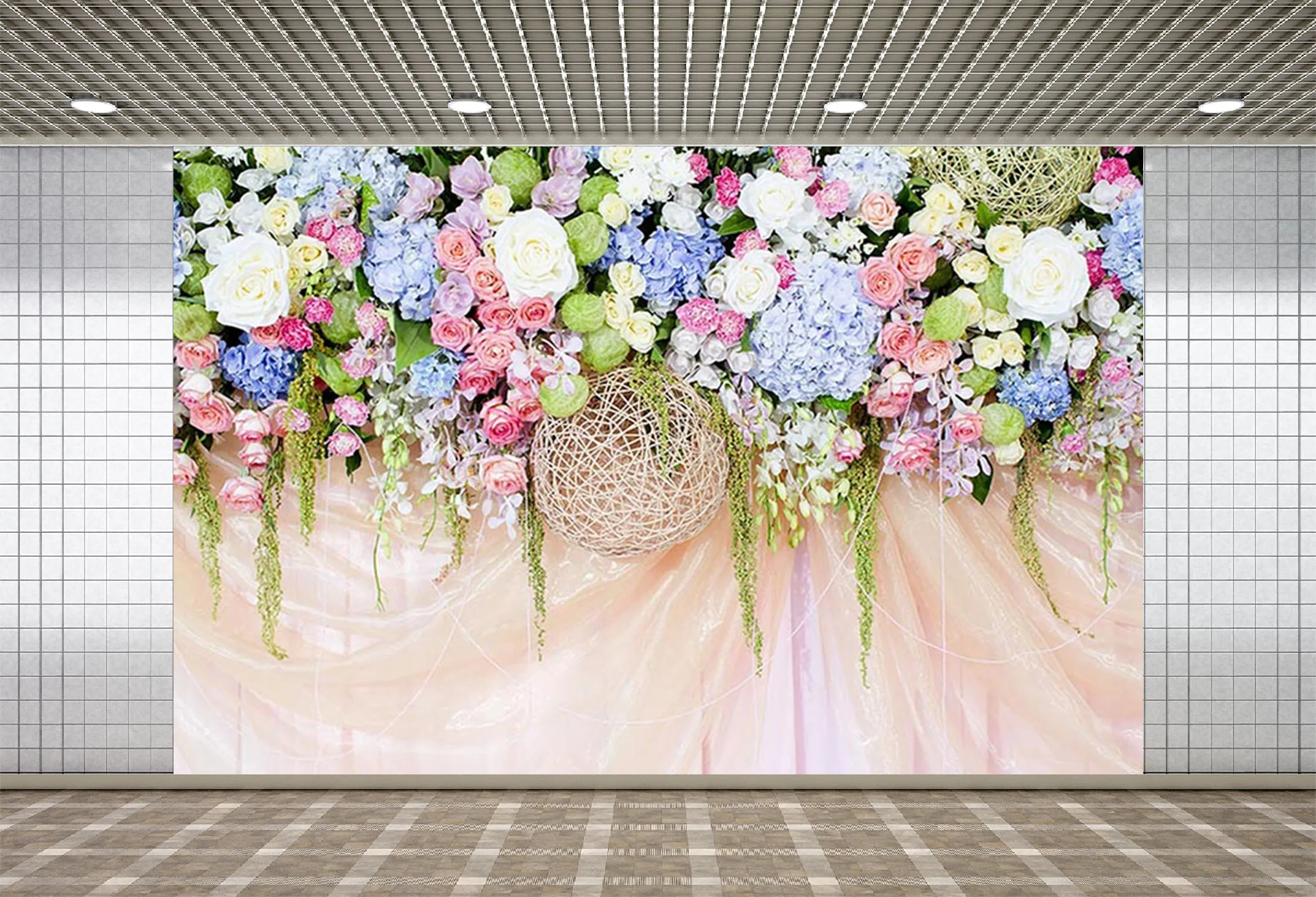 Фотофон Lyavshi с имитацией цветов на стену для свадебного торжества | Электроника