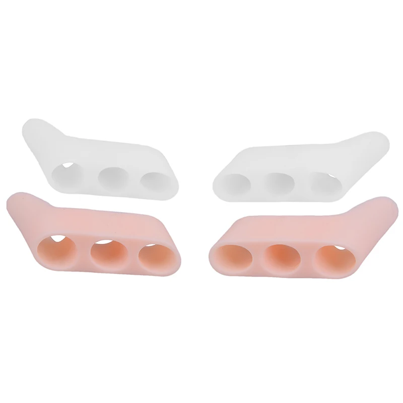 2Pcs Silicone Gel Bunion Splint Toe Separator Overlapping Spreader Protection Corrector Foot Massager