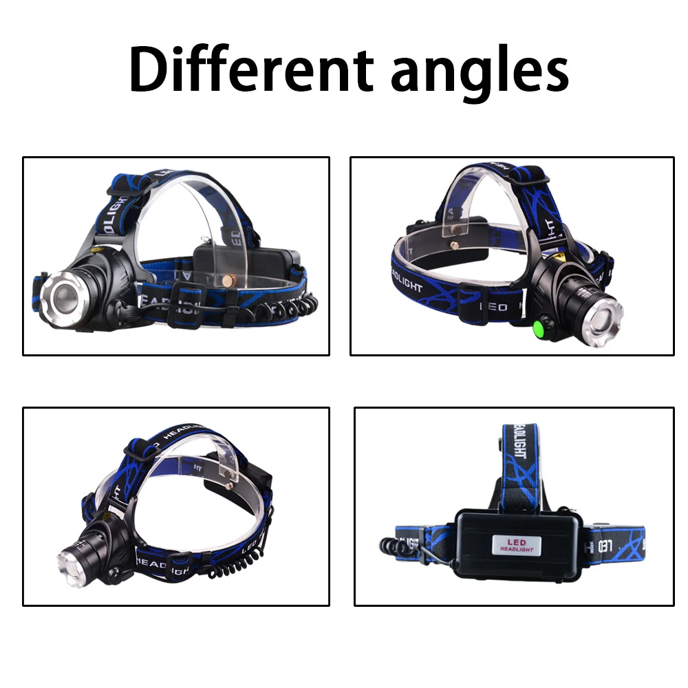 Светодиодный головной светильник налобный фонарь для езды 3 режима Масштабируемая головная лампа перезаряжаемый головной светильник для рыбалки кемпинга