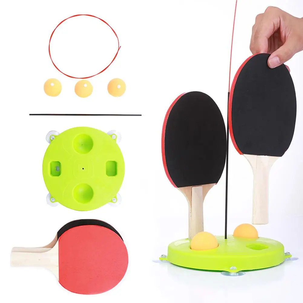 CW_ Portable Table Tennis Trainer Racket Flexible Shaft Ping Pong Ball Training CW_ Portable Table Tennis Trainer Racket Flexible Shaft Ping Pong Ball Training