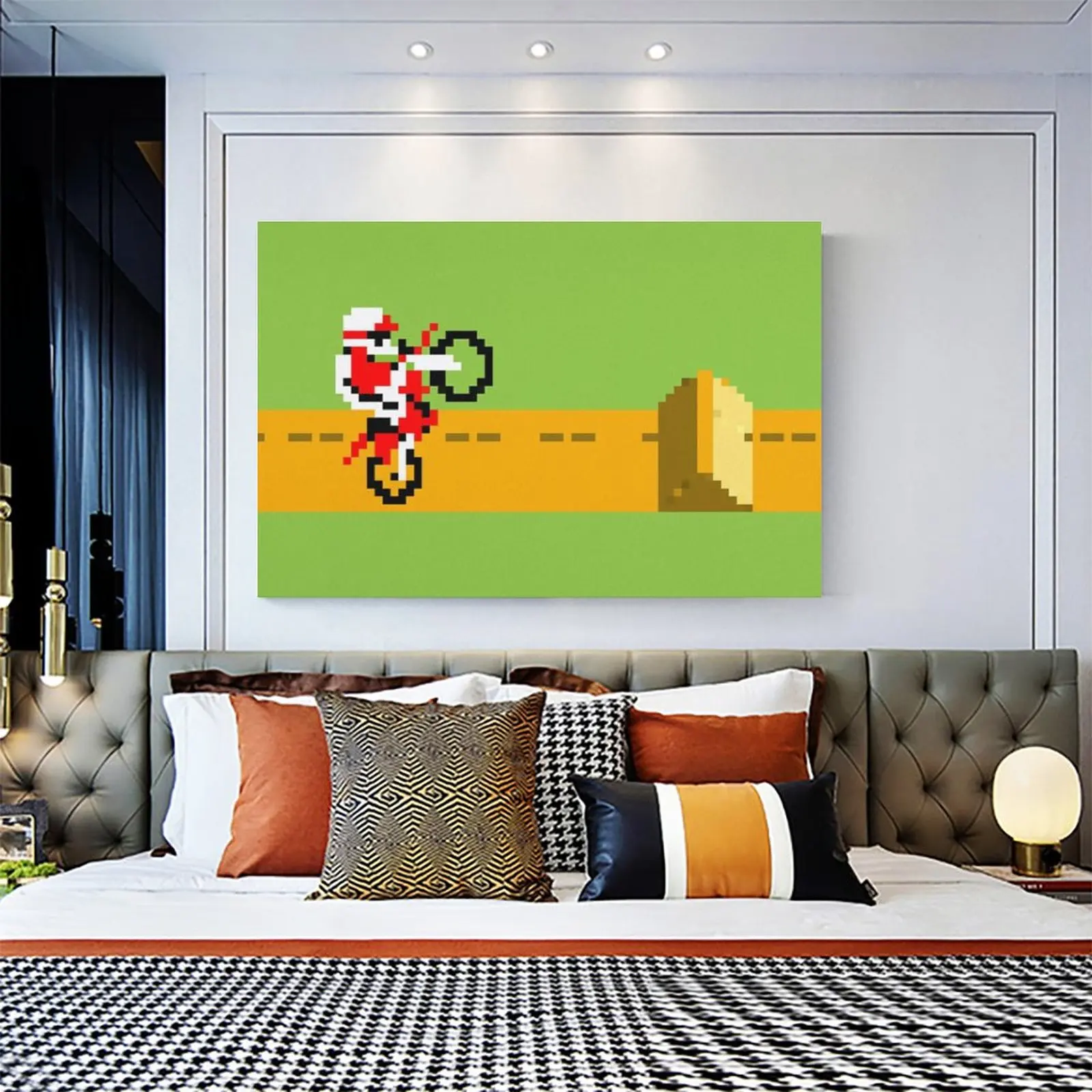 Excitebike 8-битный старый классический ретро-постер для игр искусство стен на холсте