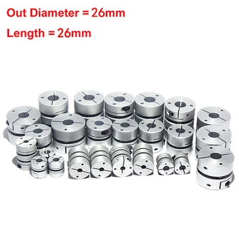 

D26mm L26mm Single mode coupling inner bore 5/6/6.35/8/10 Diaphragm Coupling Aluminum Alloy Servomotor Screw Encoder Rigid coupl