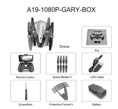 A19 RC Drone With 4K camera HD Wifi Fpv Aerial Photography Optical Flow 15 Minutes Quadcopter Professional Dron Toys for boys