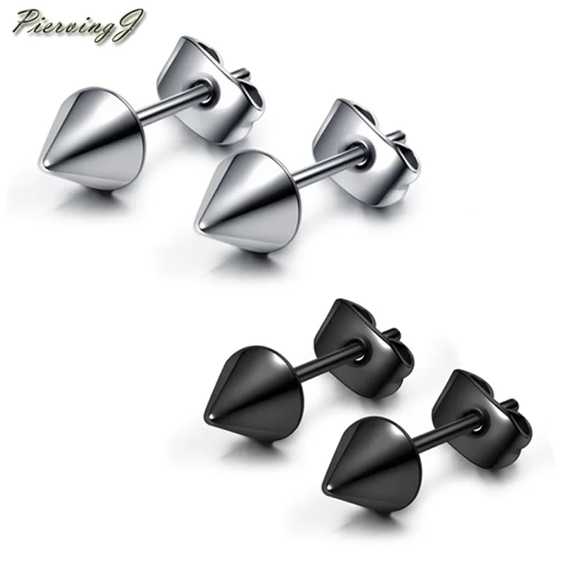 Punk Style Stainless Steel Spike Hoop Earrings Stud Earrings For Men Women Come Gift Box Statement Jewelry