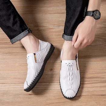 

masculinos xiaomi shoes-for-men scarpa zapatos soulier trends leather winter genuino genuine mens moccasins man loafers men de