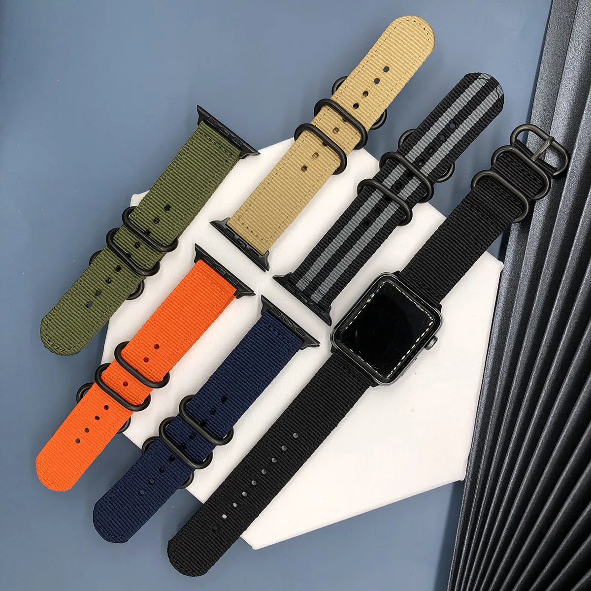 Удобный нейлоновый ремешок для Apple Watch 44 мм 42 40 38 iWatch серии 5/4/3/2/1|Ремешки часов| |