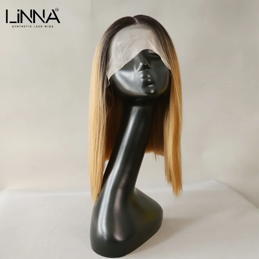 Женский синтетический парик LINNA шелковистые прямые мягкие светлые волосы