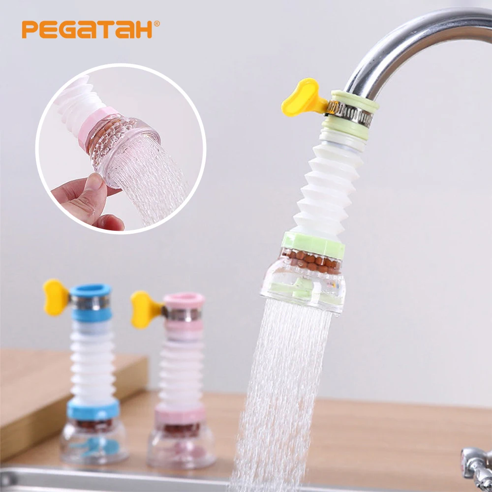 Kitchen Faucet Accessory Splash-Proof Water-Saving Water Purification Filter Retractable On Mixer Nozzles | Обустройство дома