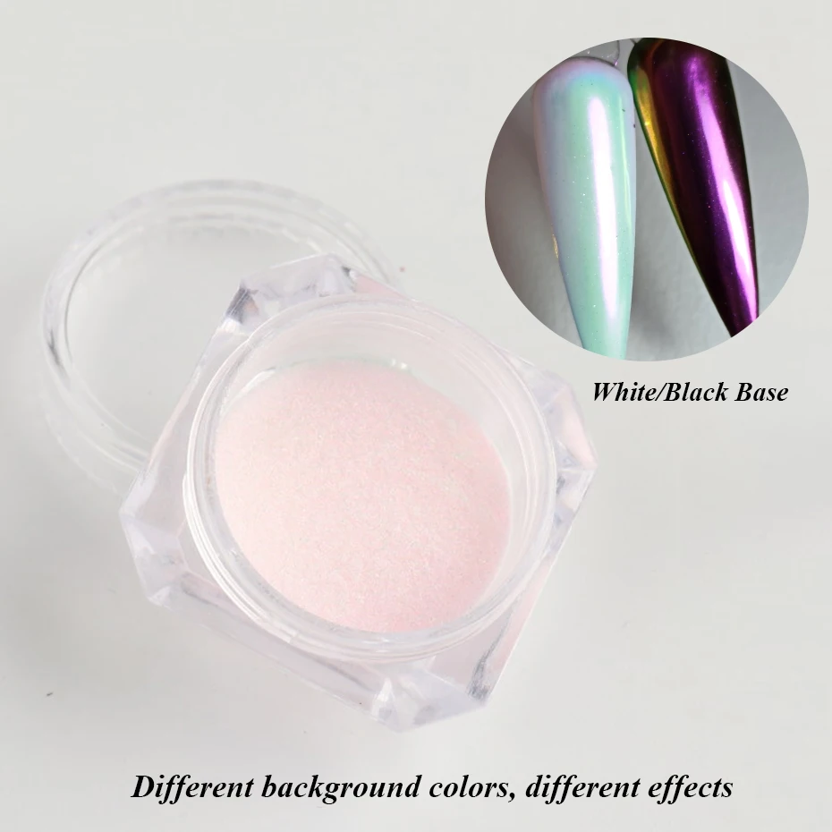 0.1g Mirror Neon Chrome Nail Glitter Powder Aurora Iridescent Effect for Nails Manicure Pigment Nail Art Decoration DustLA354