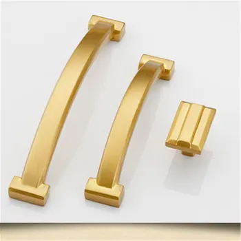 Copper Classical Door Handles Wardrobe Drawer Pull Kitchen Cabinet Handles for Furniture Handles Hardware Accessories