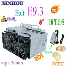 Asic Bitcoin miner Ebit E9.3 16T BTC BCH miner с БП экономичнее чем E10 E10.2 E10.3 antminer S9 T17 S17 S11 Z11 T3 T2T