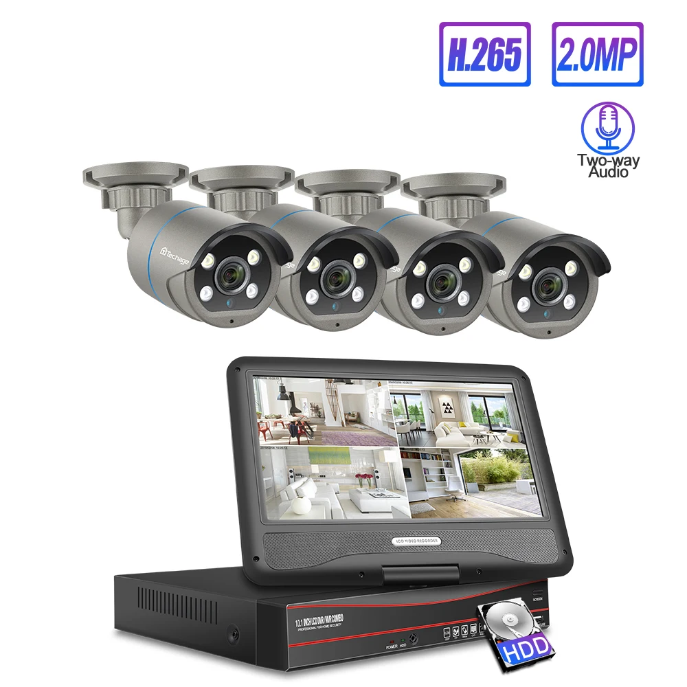 Techage 8CH 1080P HD POE IP Kamera 10 Techage 8CH 1080P HD POE IP Kamera 10
