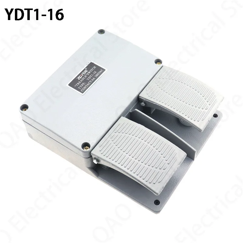 Alumínio Shell Pedal Duplo Switch, YDT1-16 Foot