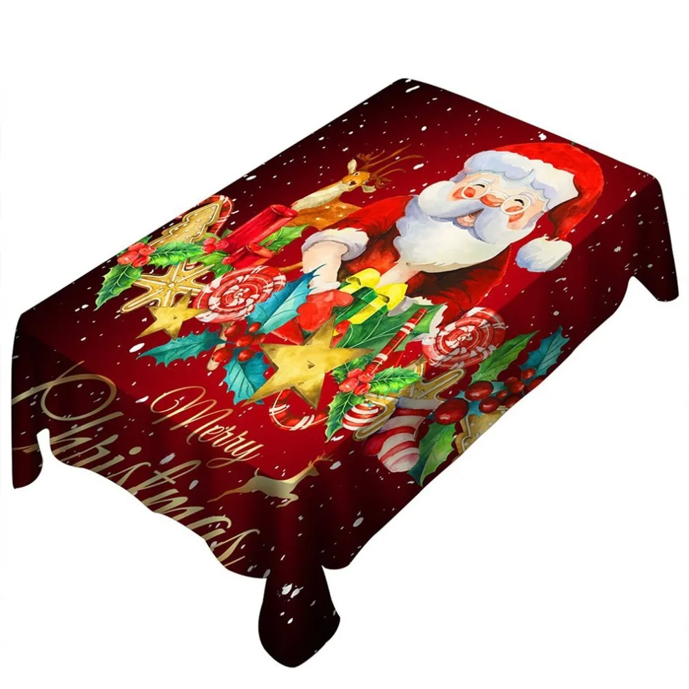 Рождественская цифровая печать Чехол для стула прямоугольная скатерть набор сиамские чехлы на кресла стрейч Бытовая Крышка для обеденного стола