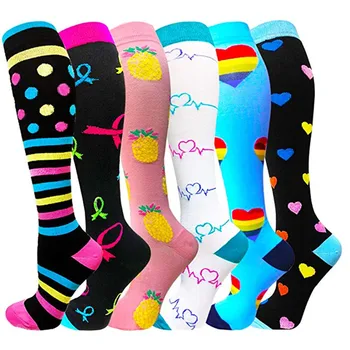 

Compression Socks Multi-color Men Women Pressure Stretch Socks Outdoor Party Funny Elastic Nursing Golf Socks Female Socks