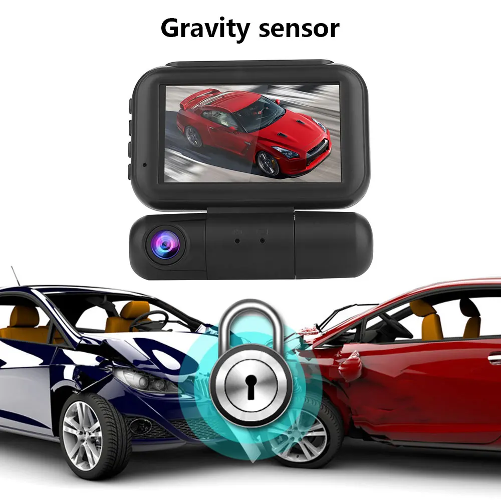 Vehemo ADAS Dash Cam " Автомобильный видеорегистратор ночного видения DVR вождения 1080P Full HD двойной объектив g-сенсор вождения рекордер камера