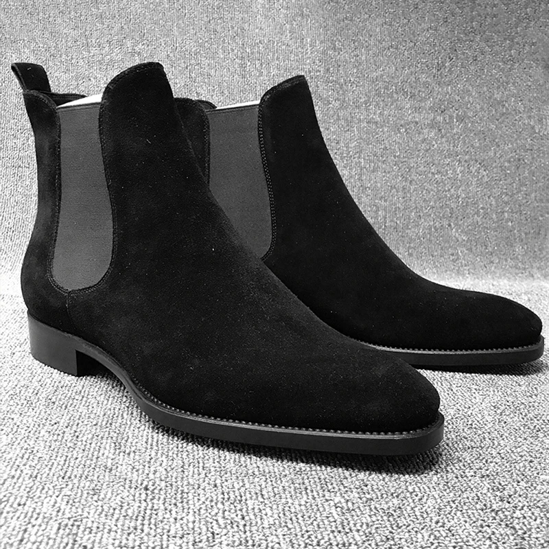 Boots Chelsea Men Shoes Luxury Winter Ankle Male Dress Shoes Plus Size 48 Botas De Hombre men chelsea boots men leather shoes