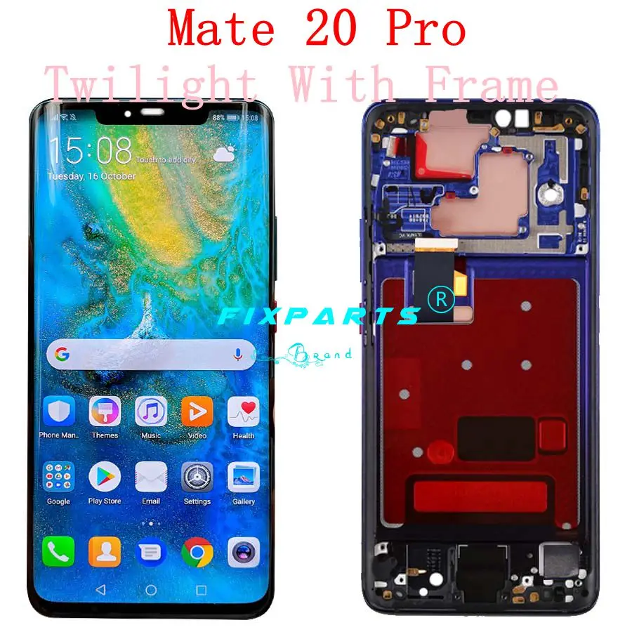 Mate20ProFramTwiligh Huawei mate 20 Pro lcd дисплей кодирующий преобразователь сенсорного экрана в сборе ремонт mate 20 X huawei mate 20 lcd mate 20 Pro экран - Цвет: Mate20ProFramTwiligh
