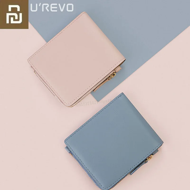 Оригинальные модные короткие кожаные кошельки Youpin UREVO на молнии полностью
