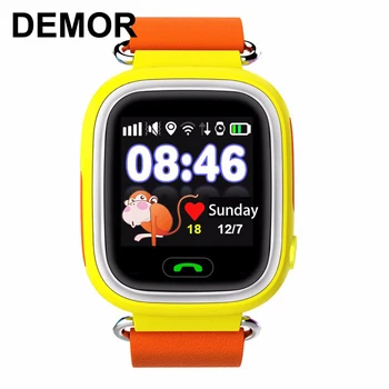 

DEMOR Smart Baby Kids Watch Phone Q90 GPS Tracker Child SIM Card SOS Call Locator Position Smartwatch for Children Android Phone
