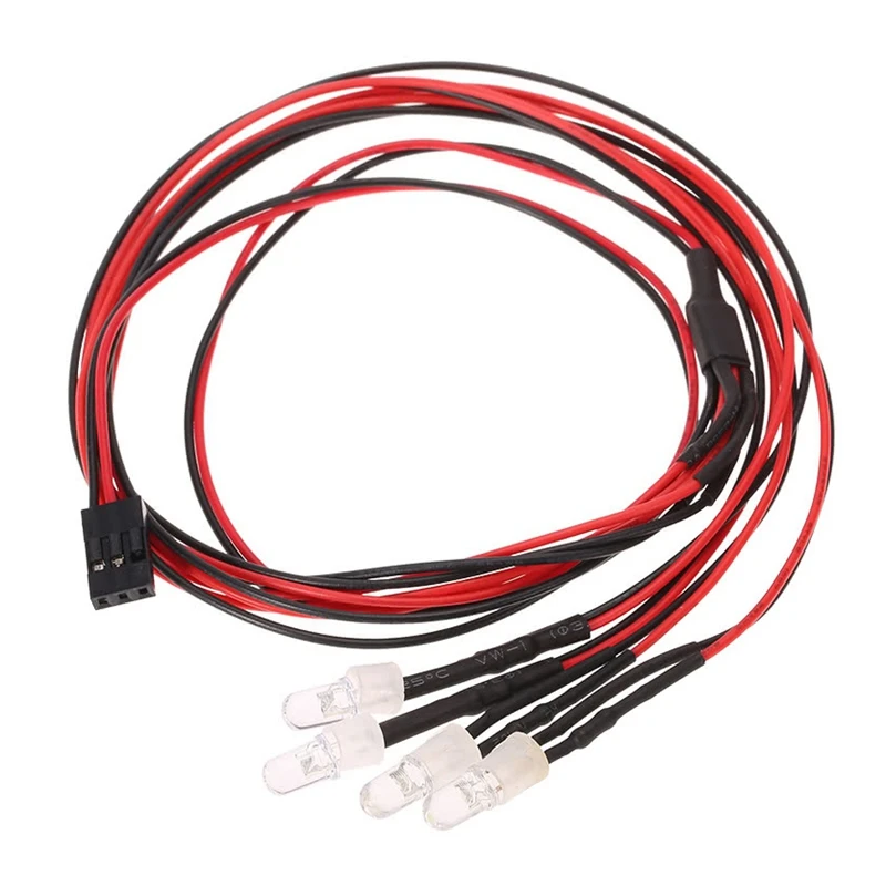 4 светодиодный комплект ламп 2 Белый красный для 1/10 1/8 Traxxas HSP Redcat RC4WD Tamiya Axial SCX10 D90 HPI