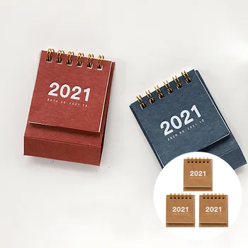 

1 Set of Loose-leaf Paper Kraft Desk Calendar for Chore Plan Office Routine