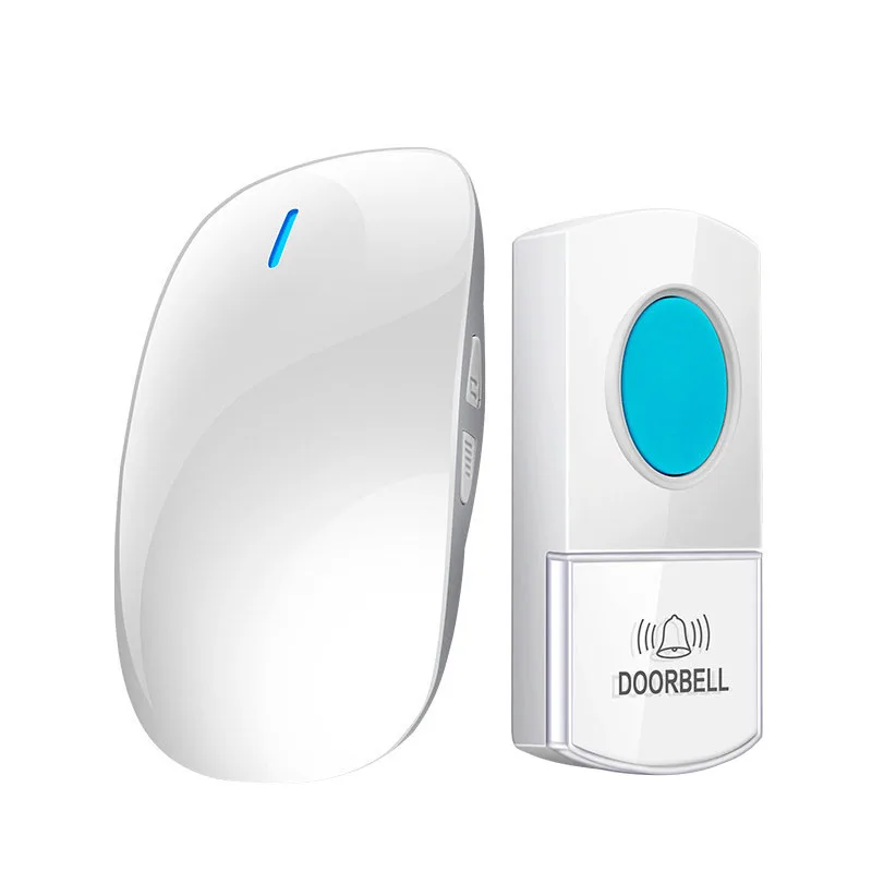 

Waterproof Wireless Doorbell 65M Range Smart Home Door Bell Chime Ring 1 Button 1 Receiver Vc110-220V(Us Plug)