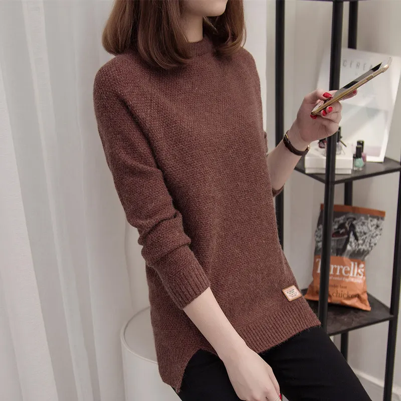 

2018 Women Sweaters And Pullovers Autumn Winter Long Sleeve Pull Femme Jumper Pullover Female Casual Knitted Sweater Dames Trui