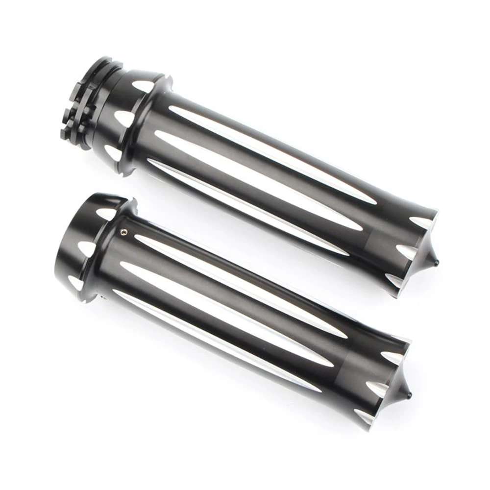 Motorcycle CNC Handlebars 1" 25mm Hand Grips Black For Harley Touring Sportster 883 1200 Dyna