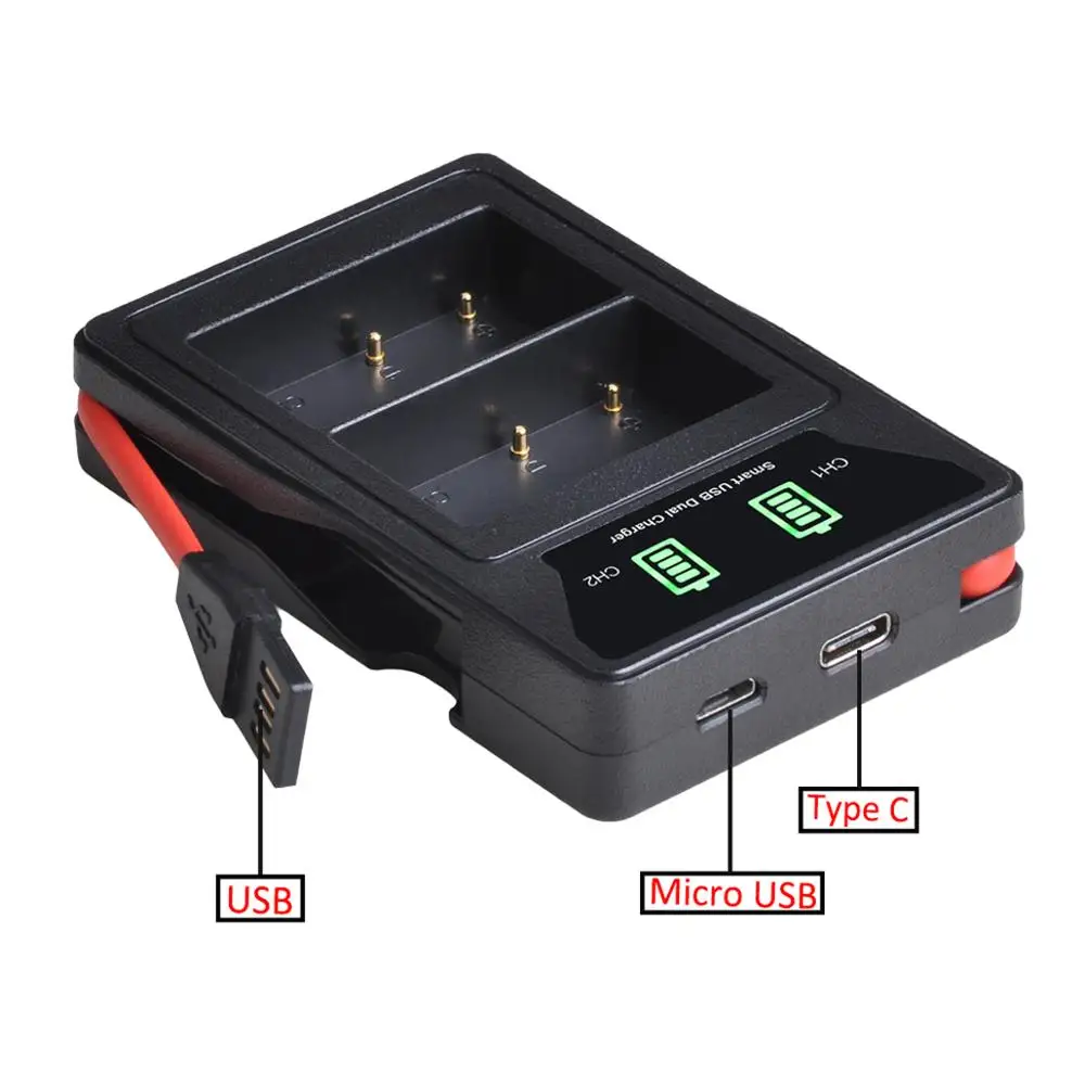 BP 511 511A BP511 светодиодный зарядное устройство с разъемом type C и micro USB порт для