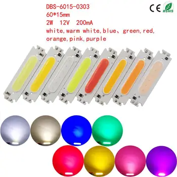 

60X15mm High Brightness Eco-Friendly LED Panel Strip COB Chip Light LED Chip Source Floor Lights DIY Spotlight