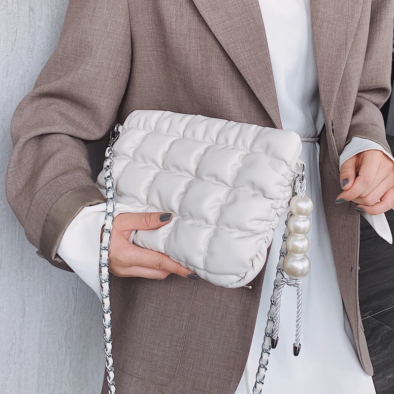 

Hot Ins Crossbody Bags For Women Luxury Brand Designer Winter Lady Chain Shoulder Messenger Bag Soft Leather Female Package