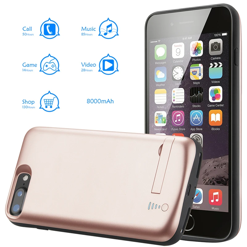 Внешний аккумулятор для iPhone 6plus 6s plus 7plus 8plus 8000 мАч | Мобильные телефоны и