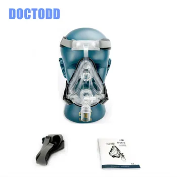 

DOCTODD FM1 Full Face Mask S M L Sizes For Anti Snoring CPAP BiPAP Silicone Gel Material With Headgear Clip User Manual