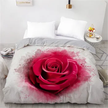 

3D Duvet Cover Custom 240x220 200x220 Comforter/Quilt/Blanket case Full Queen King Bedding For Wedding Floral Drop Ship