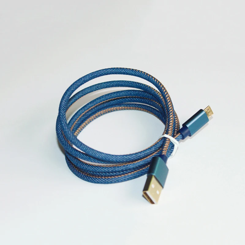 

Type-C Denim Line Fast Quick Charging Cable Type-C Data Line Synchronization 2A for Android Samsung Huawei Millet Cord Wire