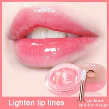 New Sleeping Lip Membrane Moisturizing Smooth Fine Lines Brighten Lip Color Lip Mask With Brush