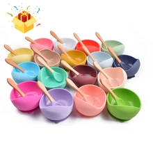 

3 PCS Silicone Suction Baby Food Feeding Bowls Dinnerware Dinner Set Kids Vajilla Completa Tableware Para Bebé Dishes Spoon