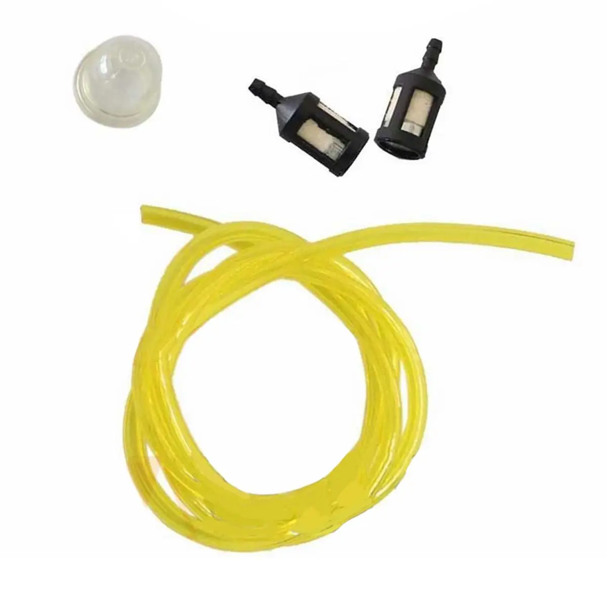 

2FT 3mm Fuel Gas Line Filter Snap Pipe Hose Petrol Line for Chainsaw Blower Weeder Cropper with 2 Mini Filter 1Petrol Cap
