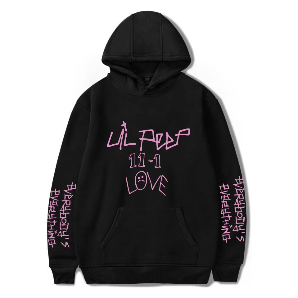 Sudadera con capucha de Lil Peep para hombre y mujer, ropa de calle  Harajuku, estilo Hip Hop, de gran tamaño, de color negro|Sudaderas con  capucha y sudaderas| - AliExpress