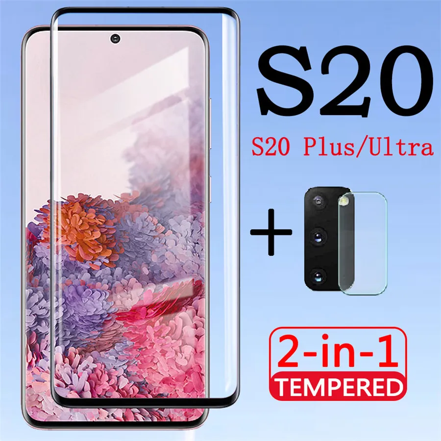 Защитное стекло 2 в 1 для Samsung Galaxy s20/s20plus/s20ultra пленка экрана с объективом камеры s 20