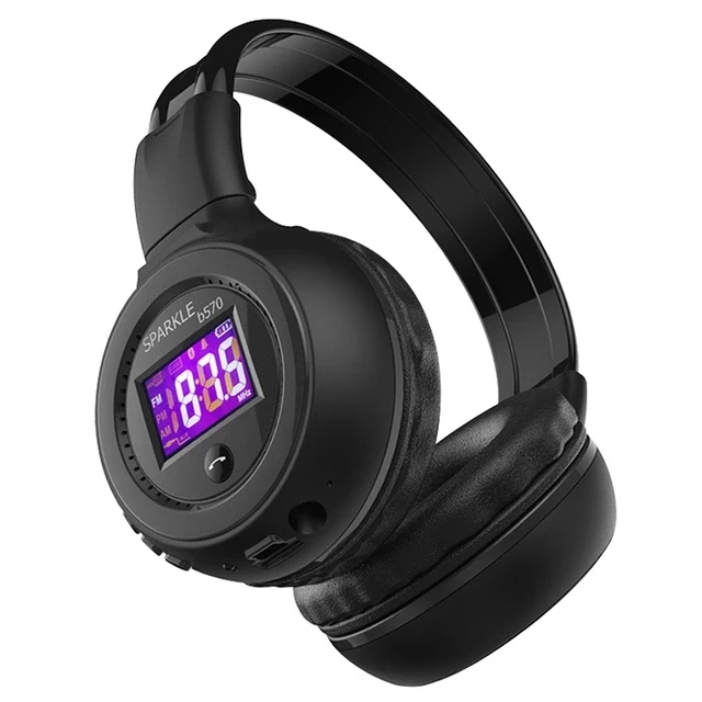 Black ZEALOT B570 HiFi стерео Bluetooth наушники Беспроводная гарнитура с микрофоном FM радио Micro SD карта воспроизведения - Цвет: Black