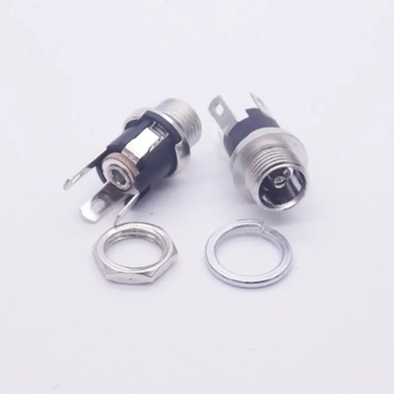 50pcs DC Power Socket Jack DC-025 DC-025M 3Pin Size Adaptation 5.5mmx2.5mm 5.5mmx2.1mm Female Plug DC025M Waterproof cap | Обустройство